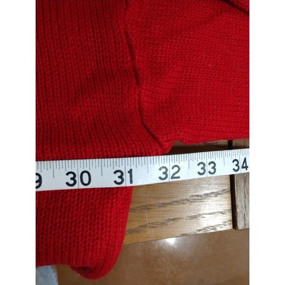 Red Gilli 3X Knit Sweater With "Joy" Embroidery Design & Snowflake Christmas - Picture 3 of 5